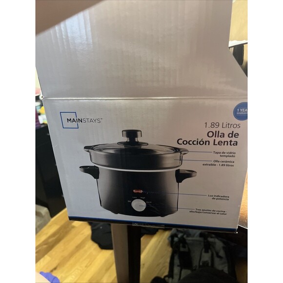 Mainstays (YHJ20DM) Black & Gray 2 Quart Slow Cooker With Three Heat Settings - Picture 2 of 7
